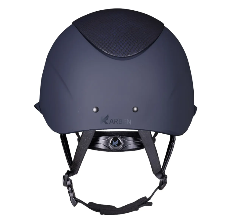 Karben Lorah Wide Peak Ellipse Riding Hat - Navy-4